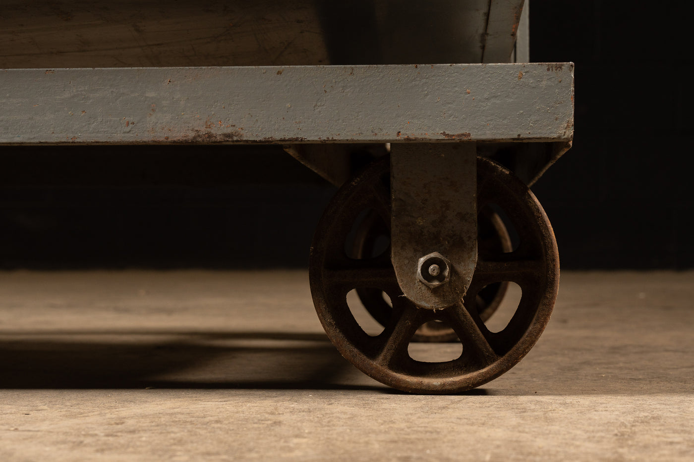 Vintage Steel Rolling Industrial Cart
