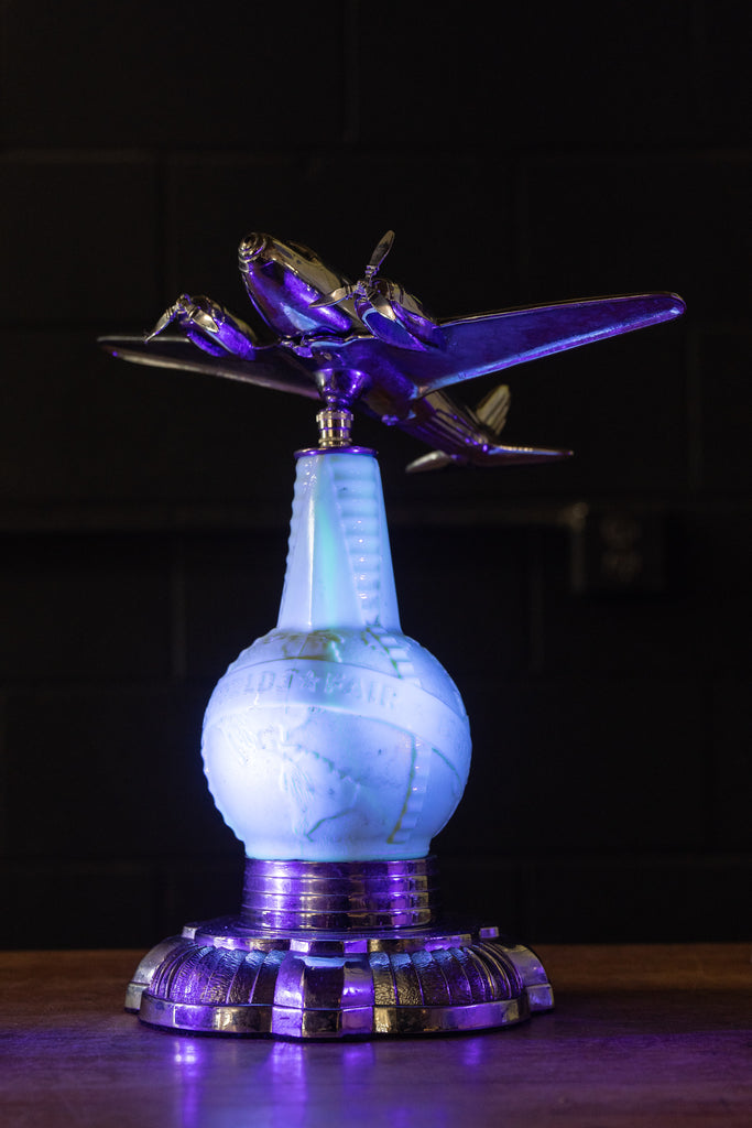 1930年代アメリカヴィンテージ ミッドセンチュリー USAラッセル・ライト 1939 World's Fair DC-3 Lamp with Uranium Glass – Industrial Artifacts