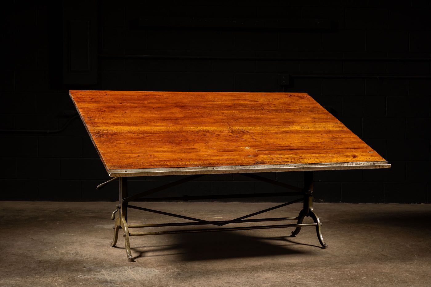 Early 20th Century Industrial Drafting Table