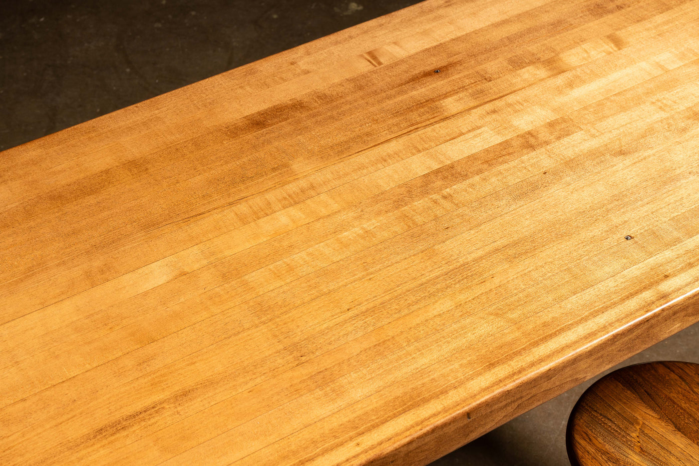 Industrial Butcher Block Table with Swing Stools