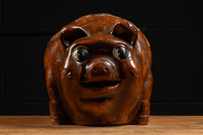 Vintage Oversized Ceramic Piggy Bank