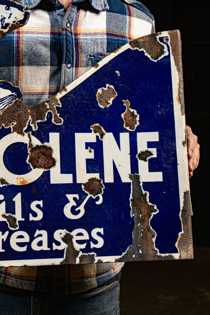 Antique DSP Zerolene Flange Sign – Industrial Artifacts