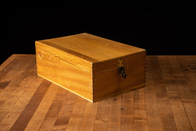 Vintage Wooden Desktop File Box