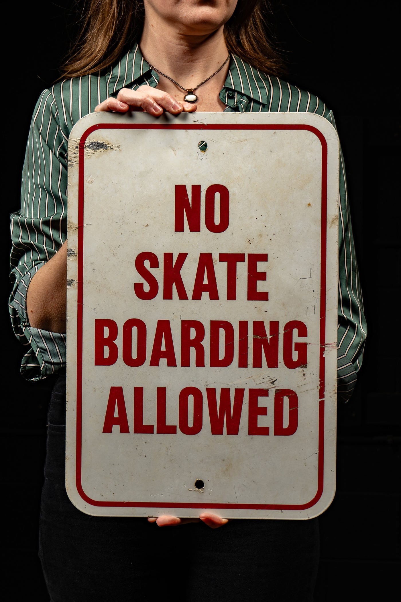 "No Skateboarding Allowed" Aluminum Sign