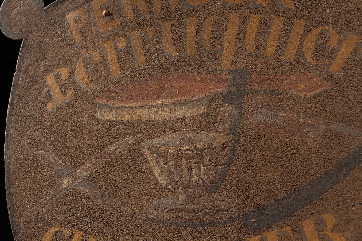 French Wigmaker Trade Sign