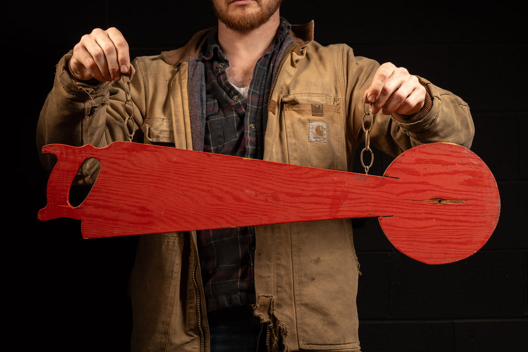 Vintage Saw Sharpening Figural Trade Sign – Industrial Artifacts