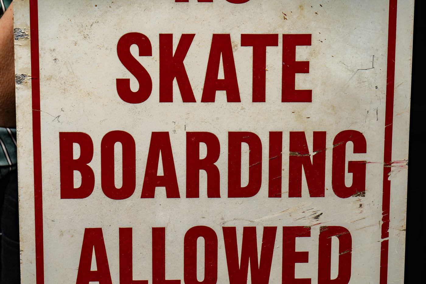 "No Skateboarding Allowed" Aluminum Sign