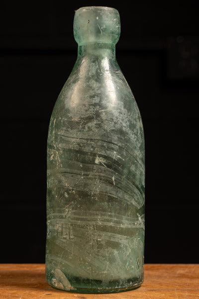 Late 19th Century Blue Aqua Glass Bottle