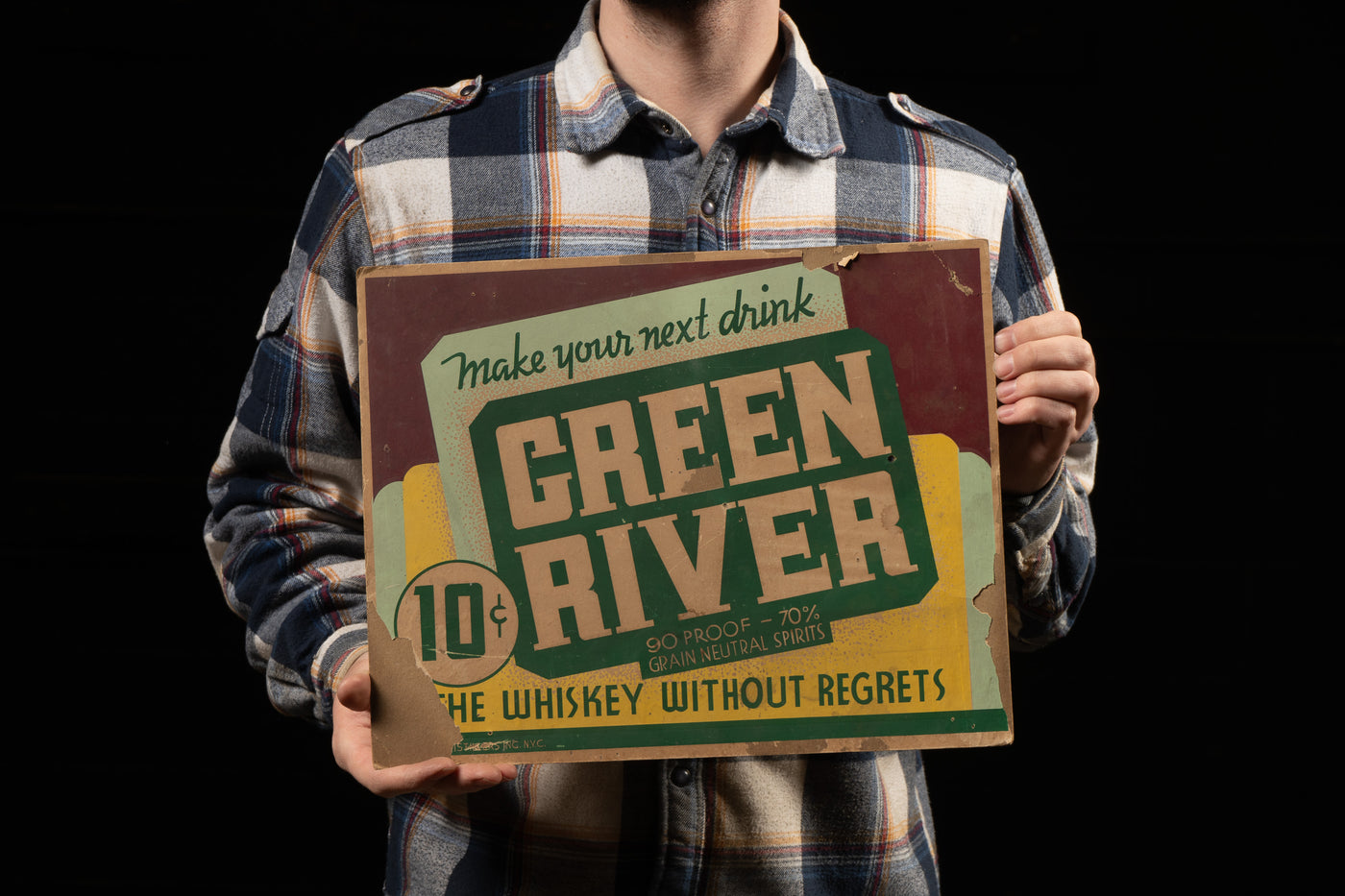 Vintage Green River Cardstock Advertisement
