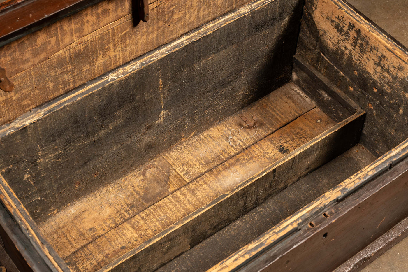 Early American Wooden Trunk