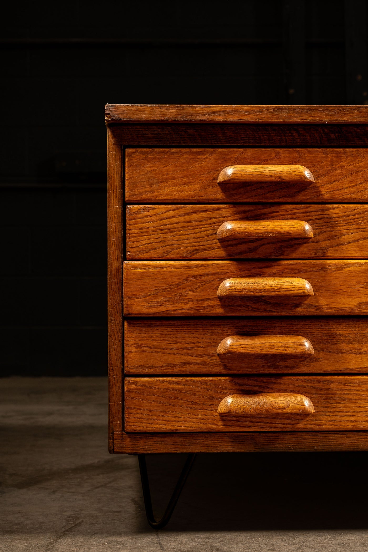 Vintage Oak Flat File Coffee Table