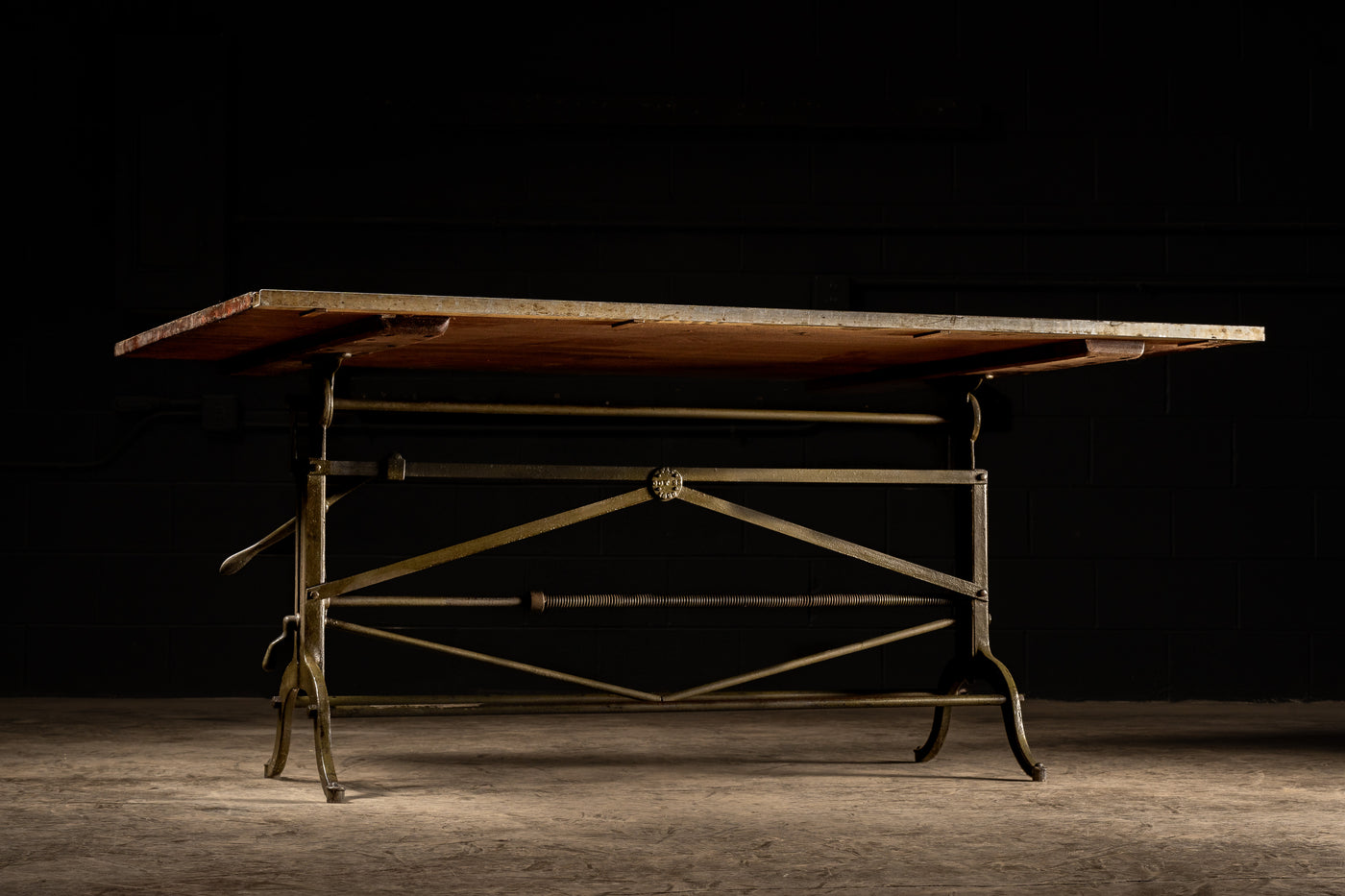 Early 20th Century Industrial Drafting Table