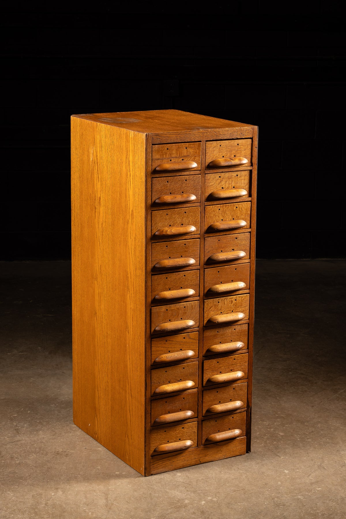 Vintage 20Drawer Wooden Card Catalog Industrial Artifacts