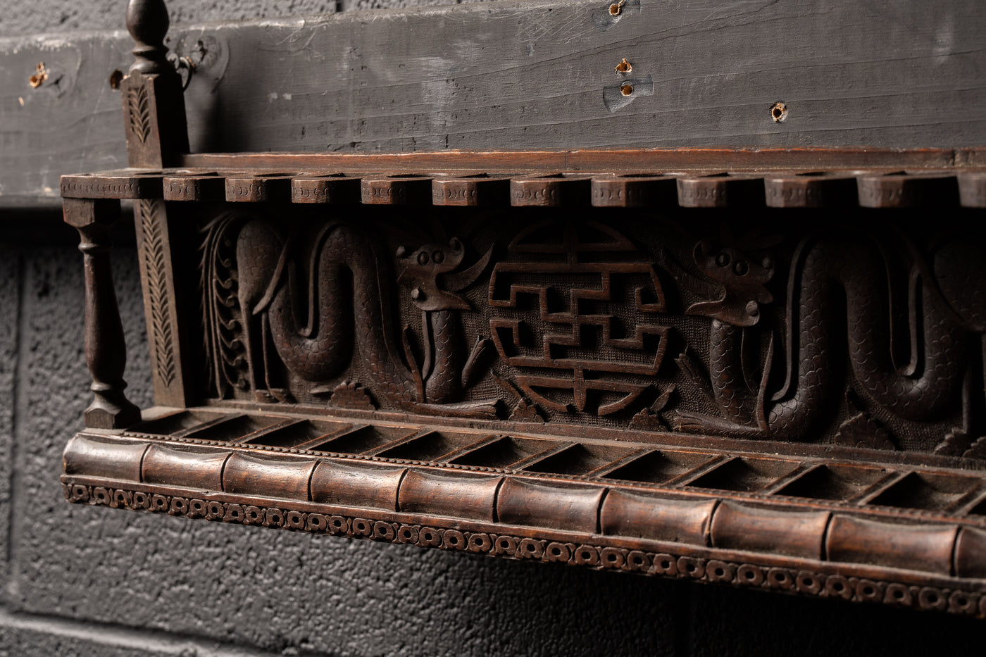 Vintage Dragon Ornamental Pipe Rack – Industrial Artifacts