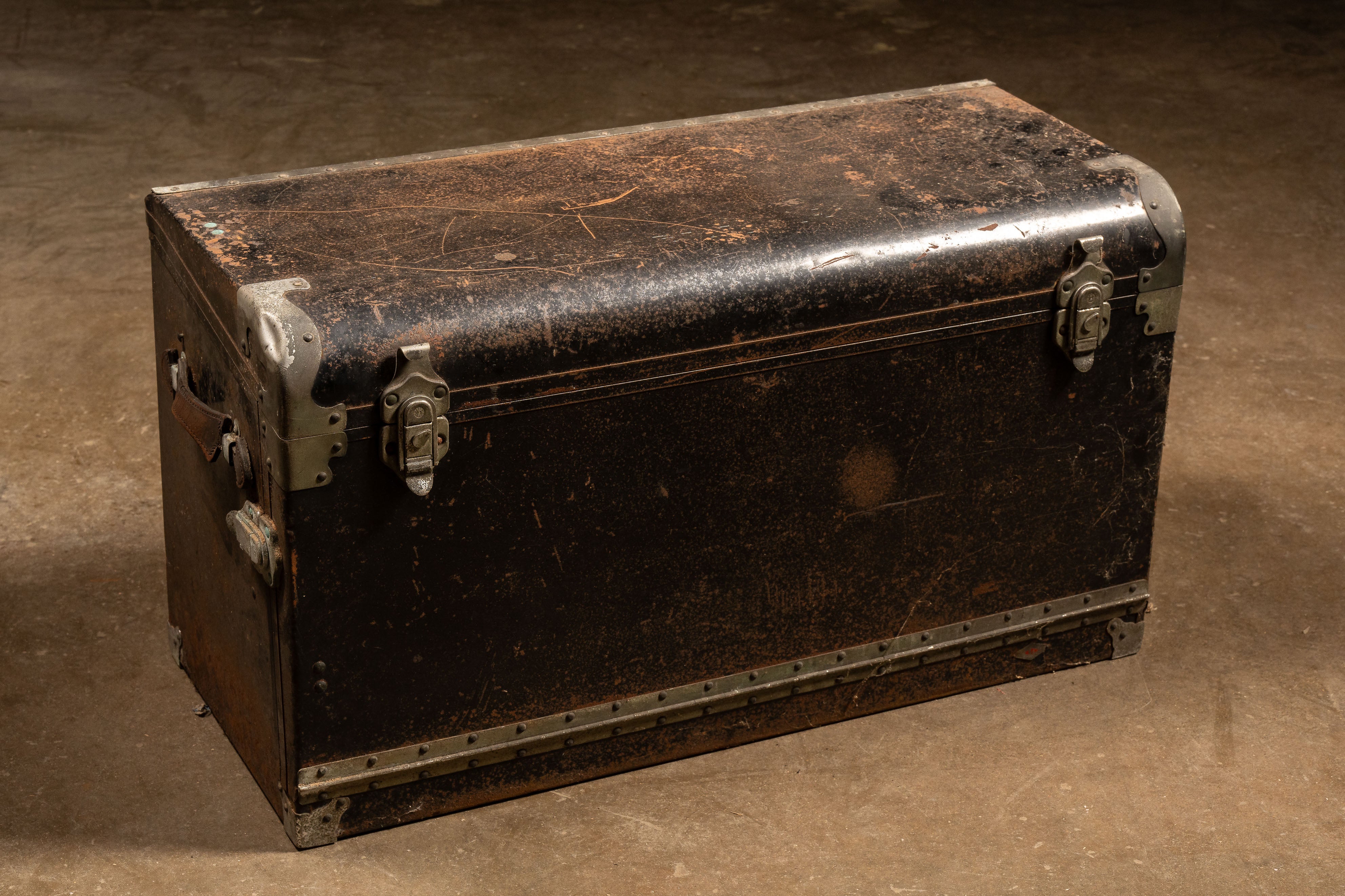 Antique Steelkote Automobile Luggage Trunk – Industrial Artifacts