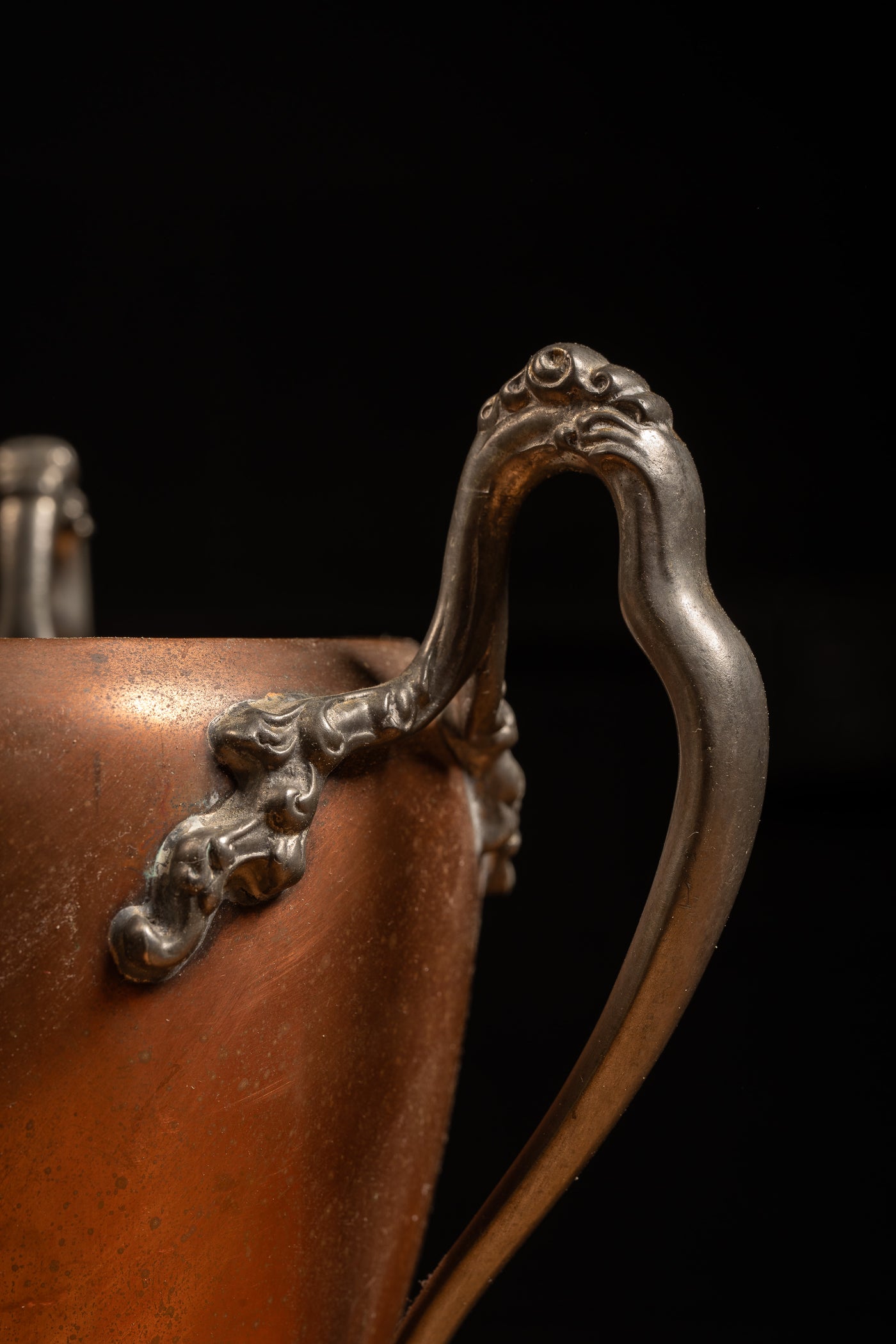 Early 20th Century Art Nouveau Copper and Silvered Pewter Trophy Cup