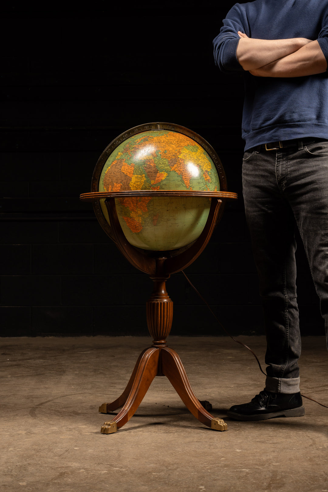 Vintage Replogle Lighted 16-Inch Library Globe – Industrial Artifacts