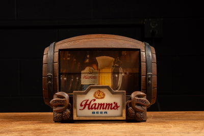 Vintage Lighted Hamms Beer Barrel Sign