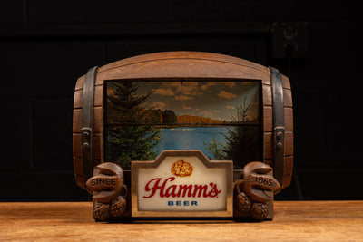 Vintage Lighted Hamms Beer Barrel Sign