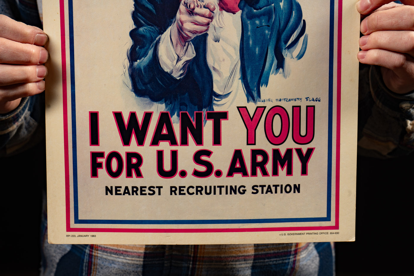 c. 1980s "I Want You" Uncle Sam Poster Reproduction