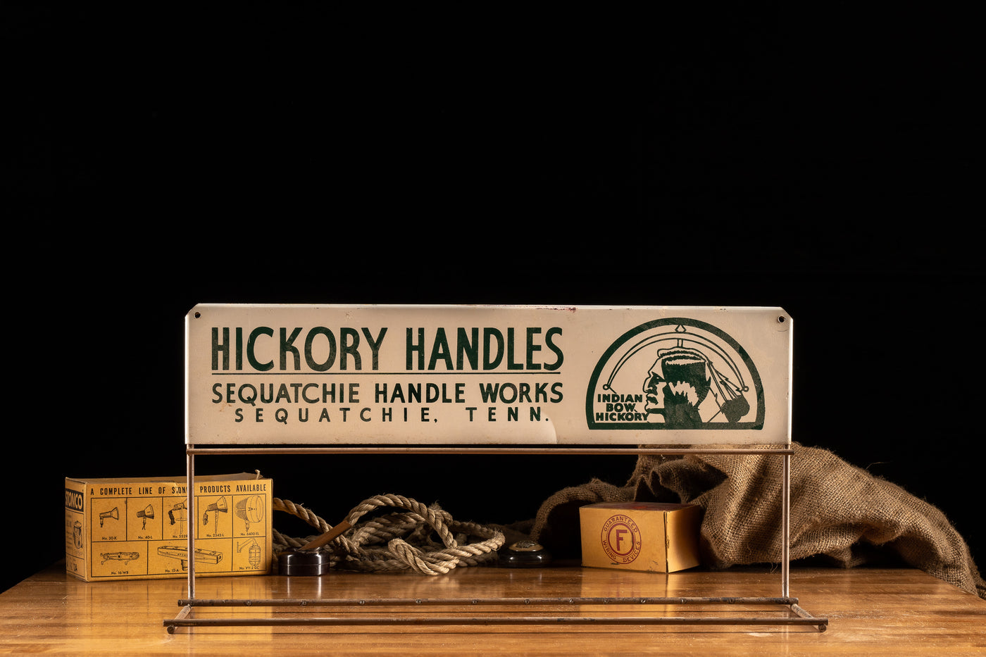 Vintage Hickory Handles Axe Display Rack