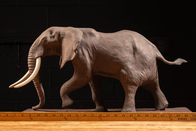 Large Wooden Elephant Figure