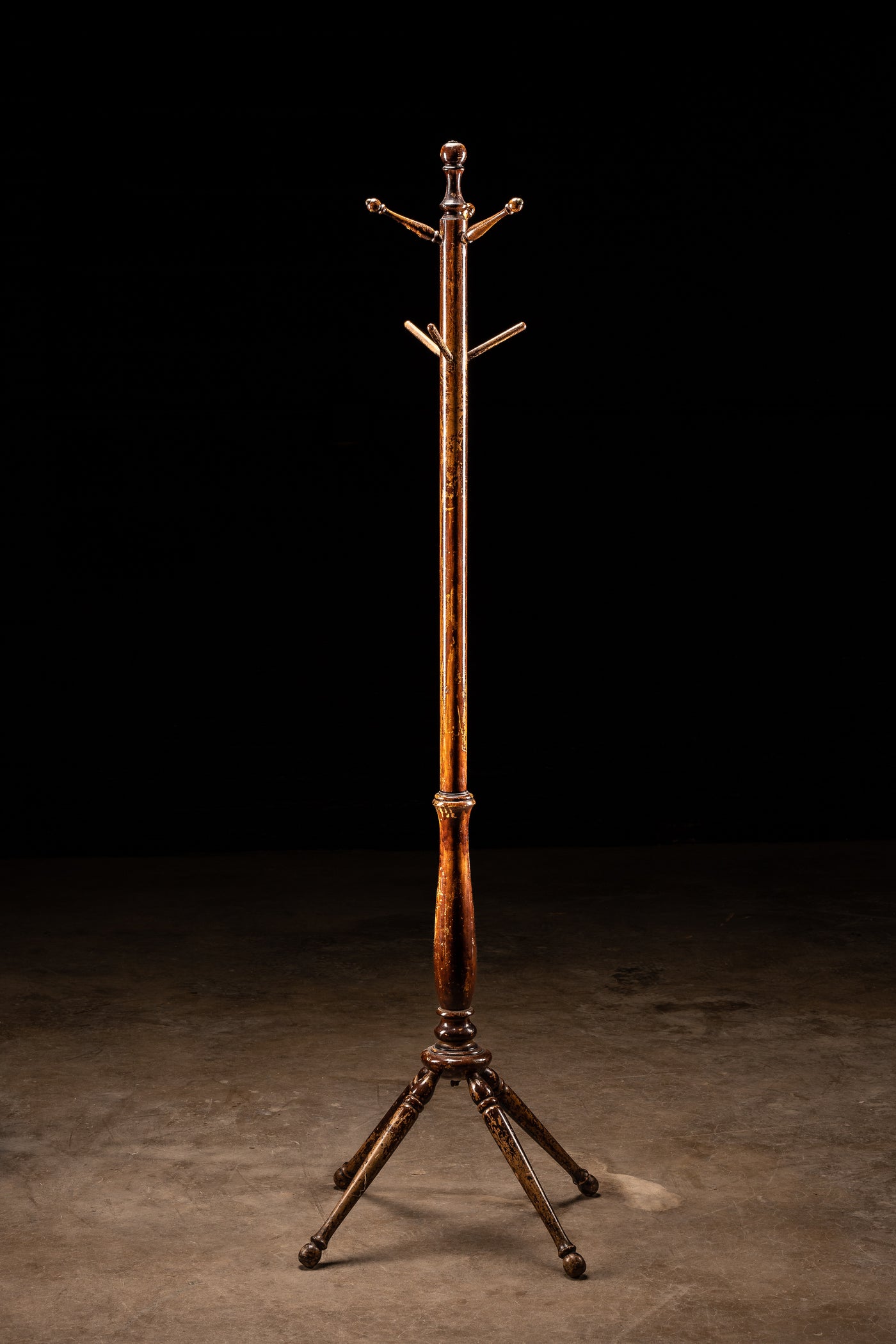 Early 20th Century Wooden Coat Rack