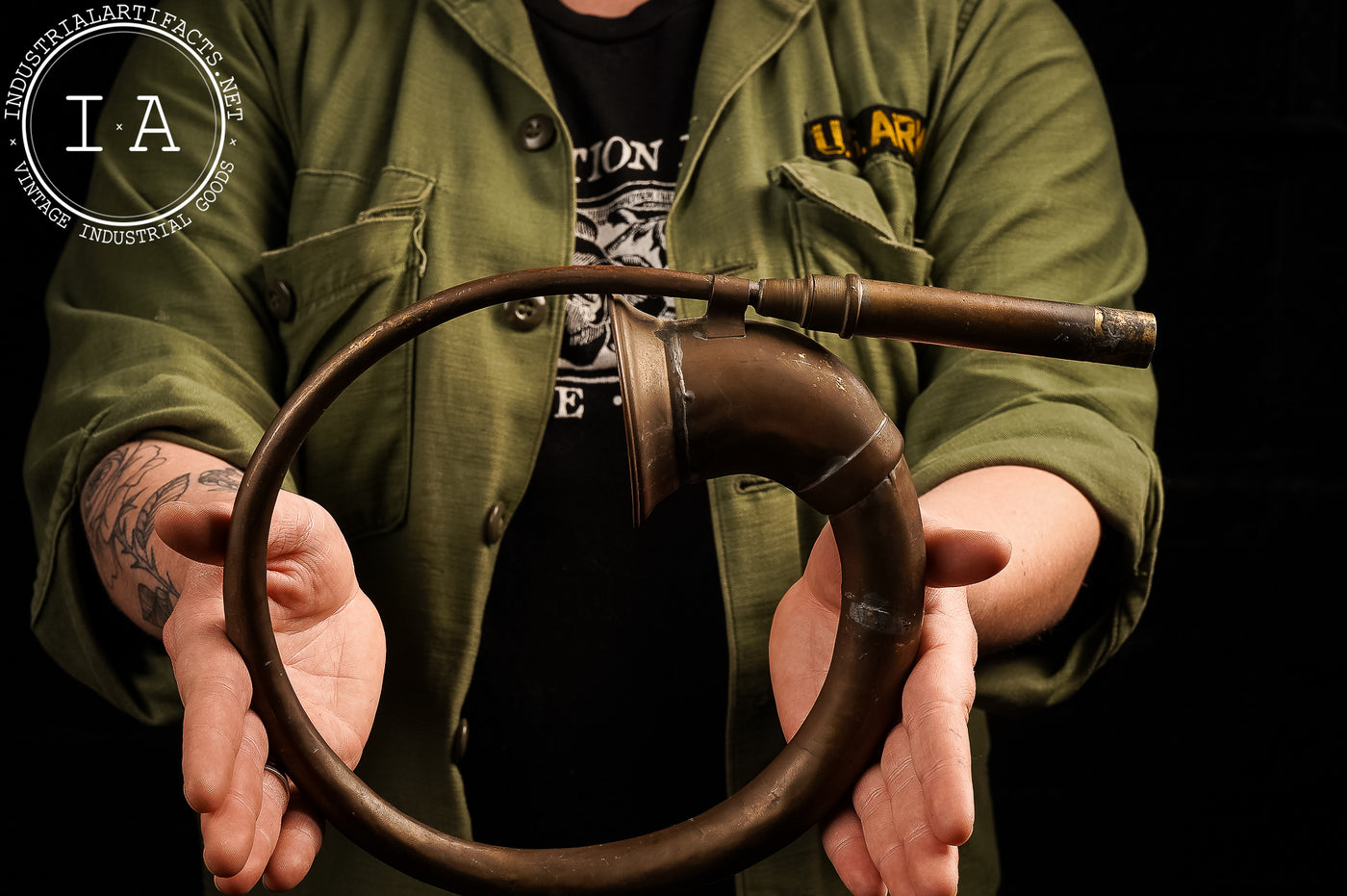 Antique Circular Brass Car Horn
