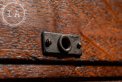 Antique Oak Filing Cabinet with Japanned Hardware