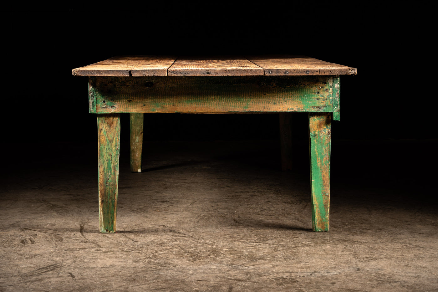 Vintage Farmhouse Coffee Table With Patina