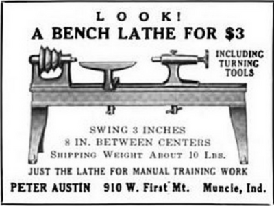 Early 20th Century Peter Austin Bench Lathe