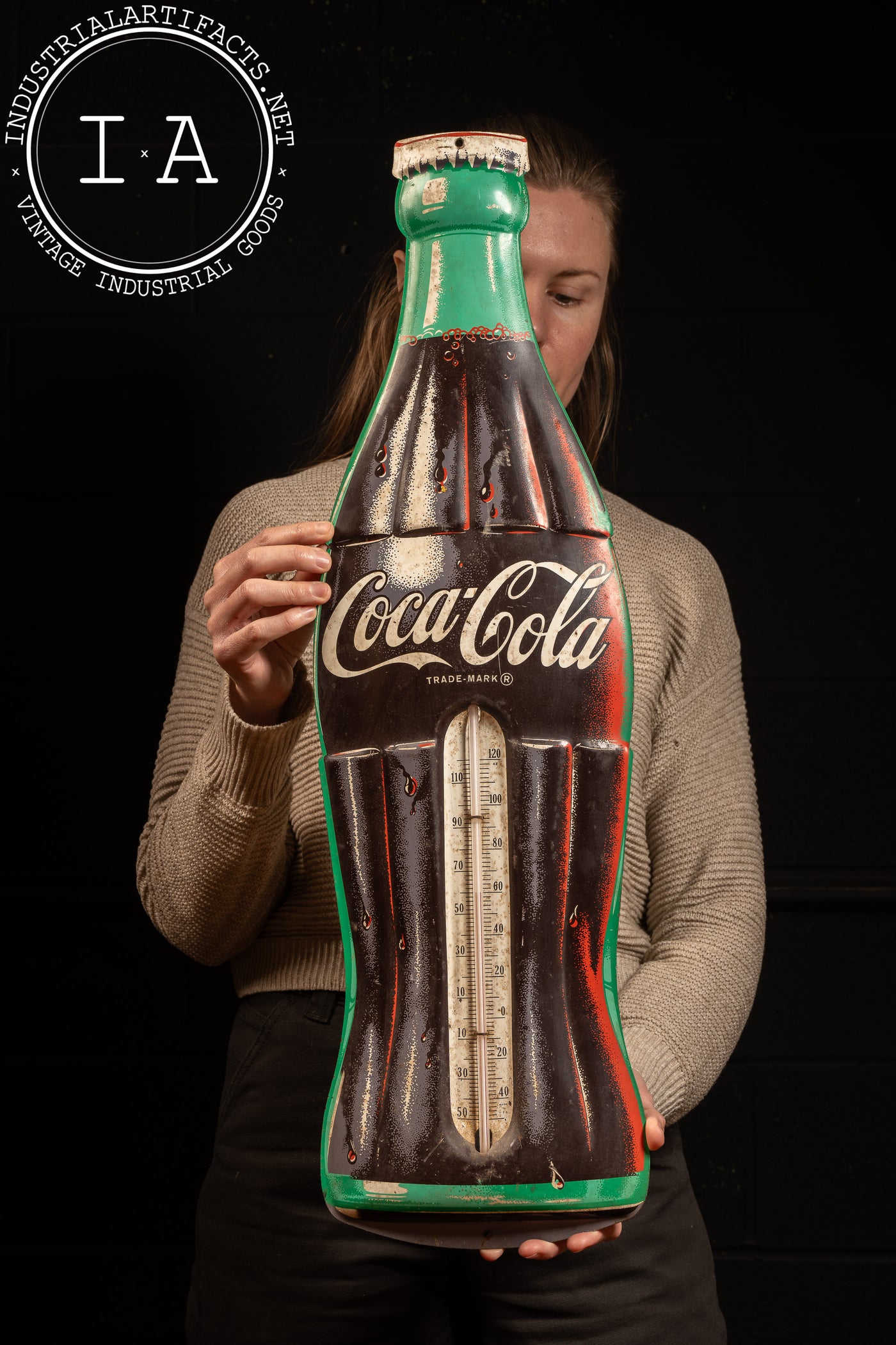 Vintage Coca-Cola Tin Thermometer