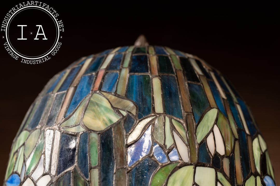 S*a様 1884年　TIFFANY　Regent　アンティーク　レア　ヴィンテ Vintage After-Tiffany Leaded Glass “Water Lily” Bronze-Tone Table