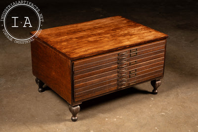 Early 20th Century Single Stack Wooden Flat File