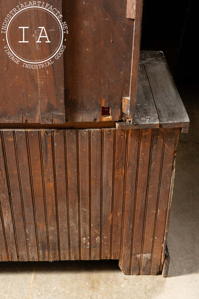 Massive Early 20th Century Sliding Glass Door Display Case