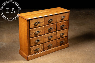 Antique Oak Apothecary Cabinet