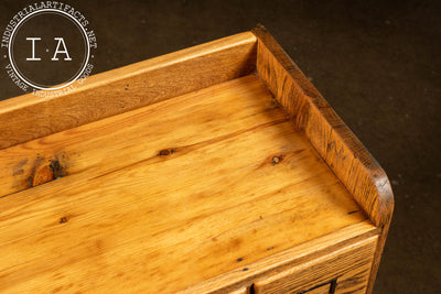 Antique Oak 16-Drawer Garment Cabinet