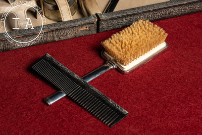 c. 1930s Art Deco 9-Piece Vanity Kit in Travel Case