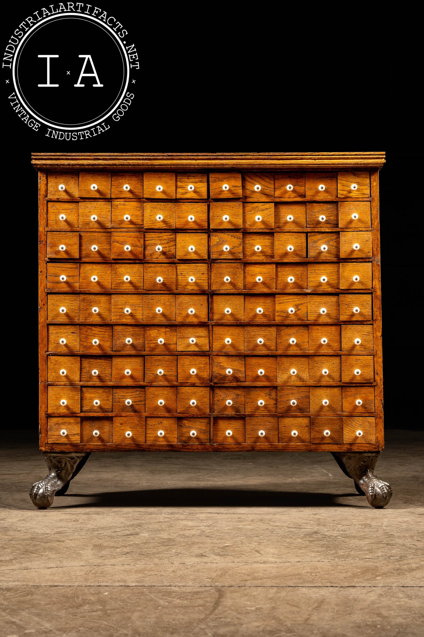 Early Oak 90-Drawer Apothecary Cabinet