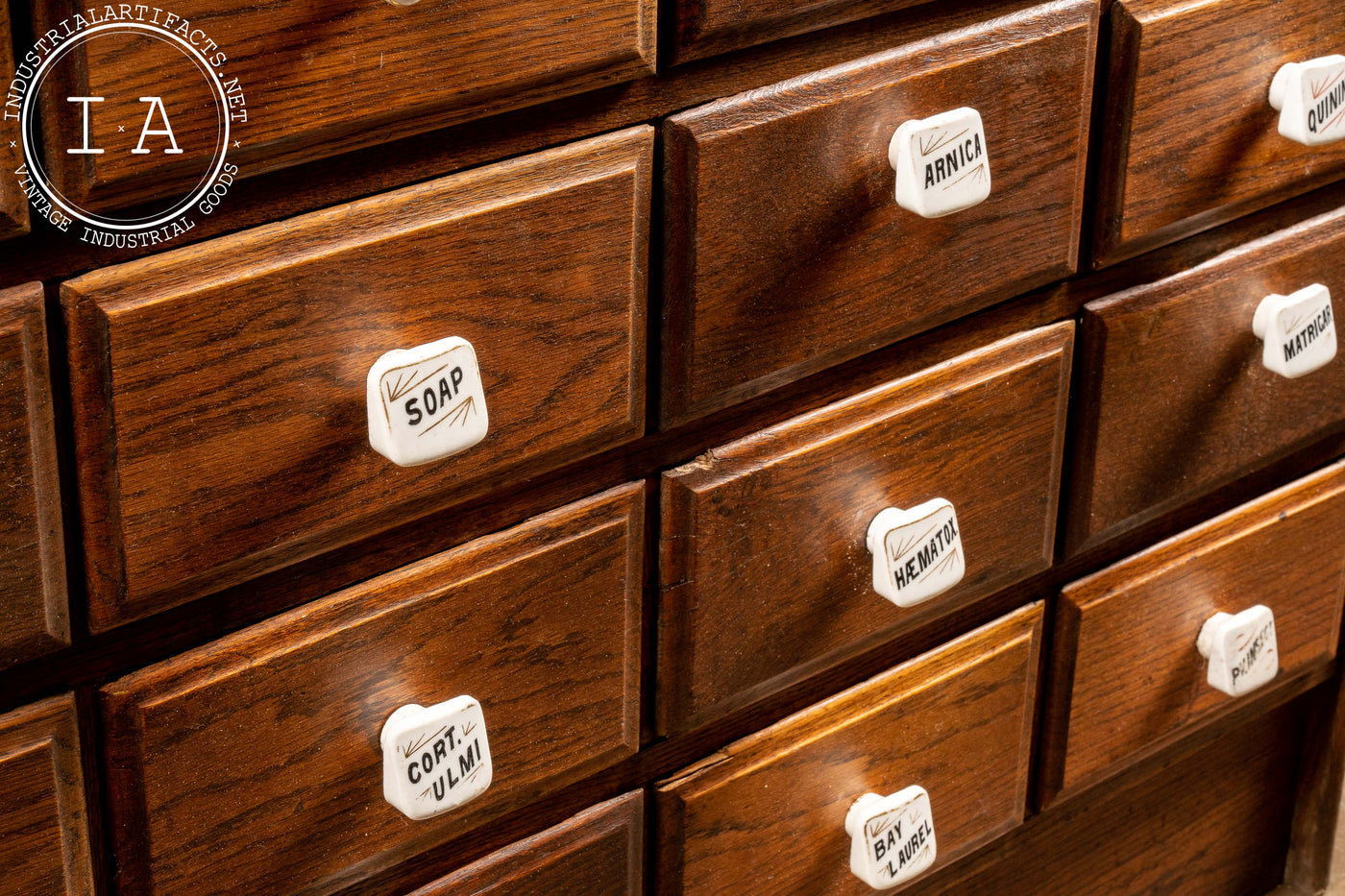 Early American Wooden Apothecary Hutch