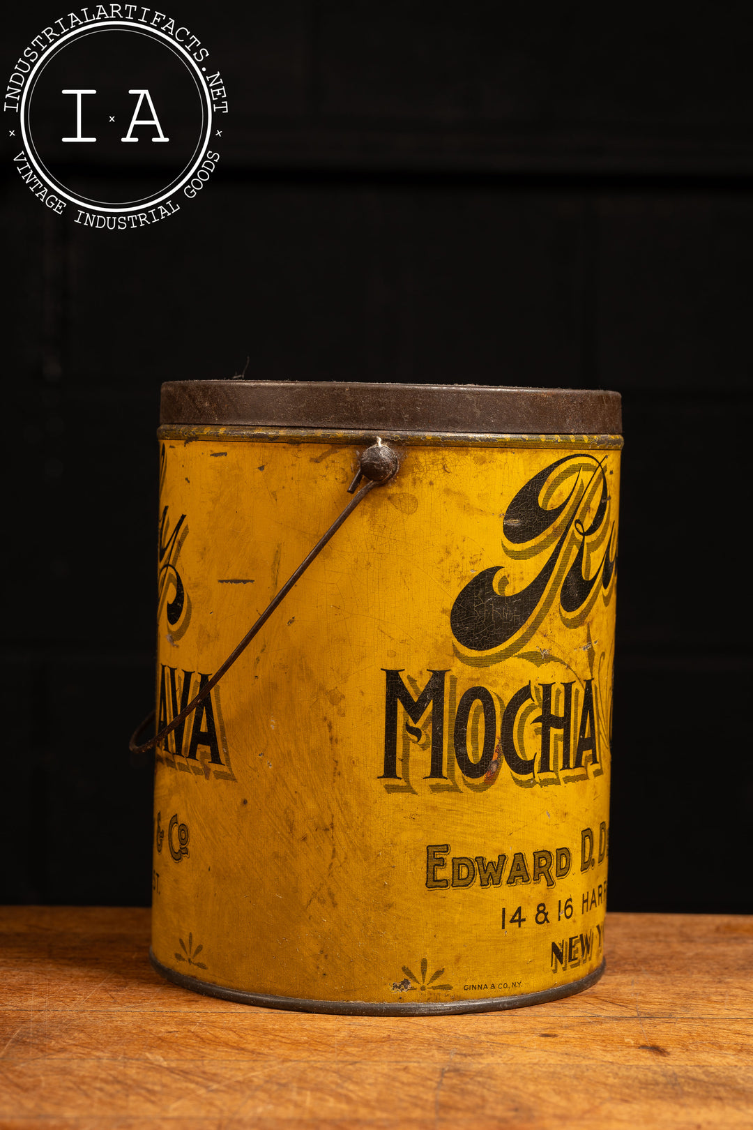 Antique Ruby Mocha and Java Coffee Tin – Industrial Artifacts