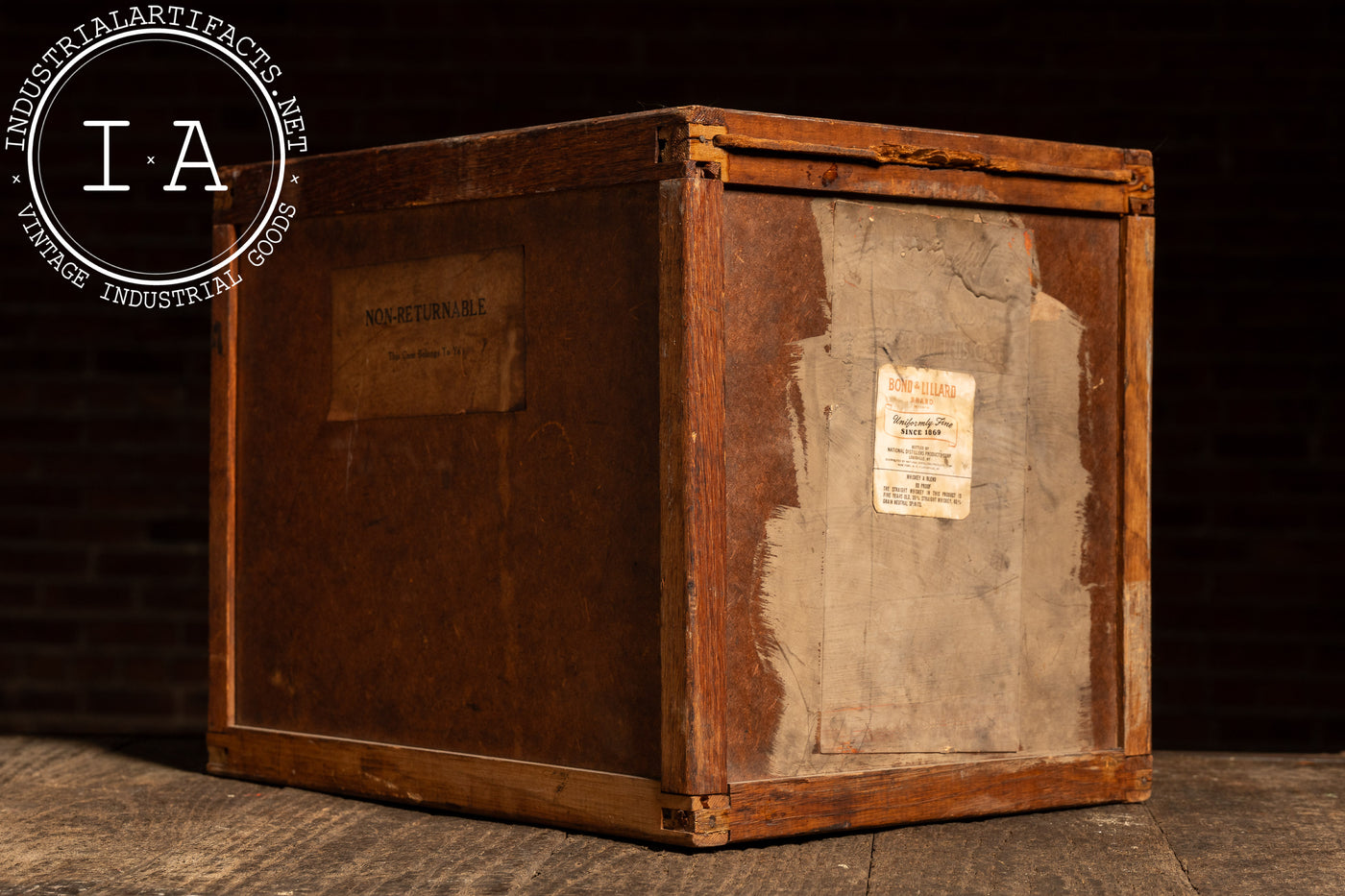 Vintage Bond & Lillard Whiskey Shipping Crate
