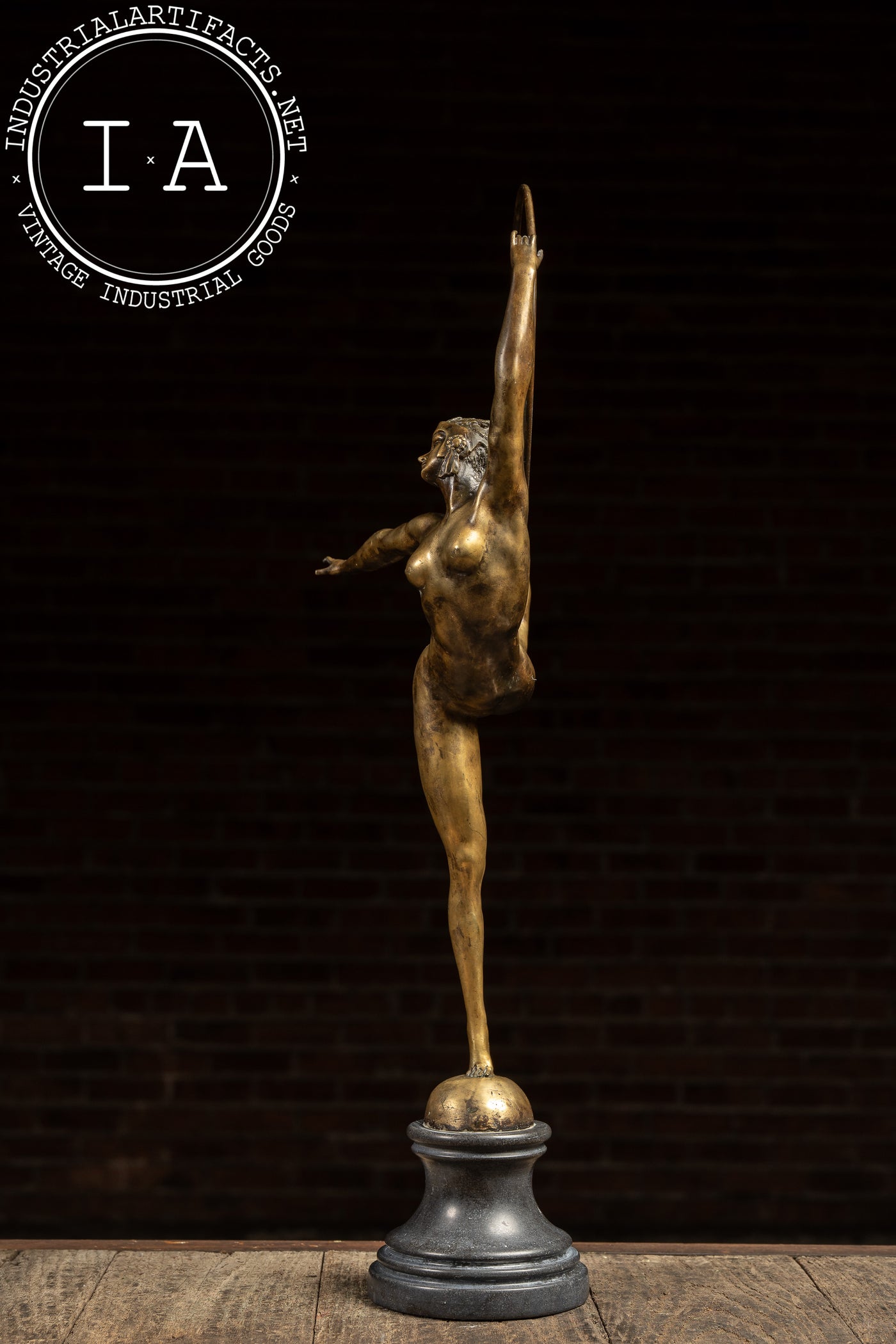 Hoop Dancer With Headress | J. P. Morante Bronze Sculpture, Signed