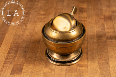 Vintage Brass Half-Globe Ashtray