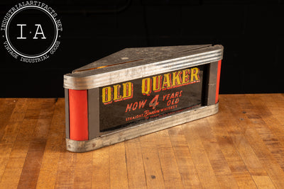 Art Deco Old Quaker Lighted Bar Sign