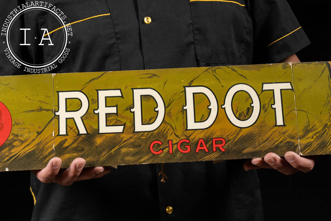 Vintage Red Dot Cigar Figural Cardstock Display