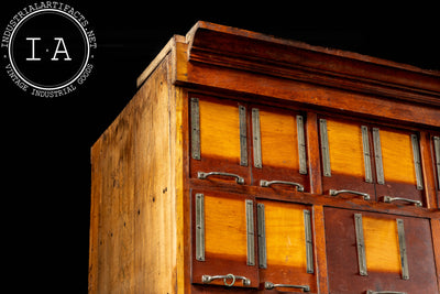 Massive Antique Maple Dry Goods Cabinet