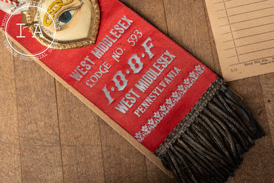 Late 19th Century I. O. O. F. Lodge No. 593 Ceremonial Ribbon