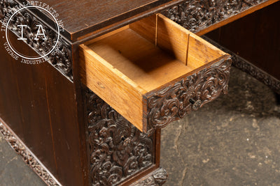 Antique Southeast Asian Carved Rosewood Desk