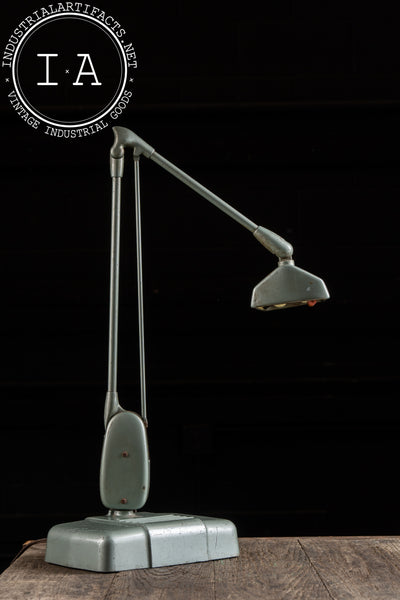 Vintage Floating Fluorescent No. 2324 Desk Lamp by Dazor in Gray
